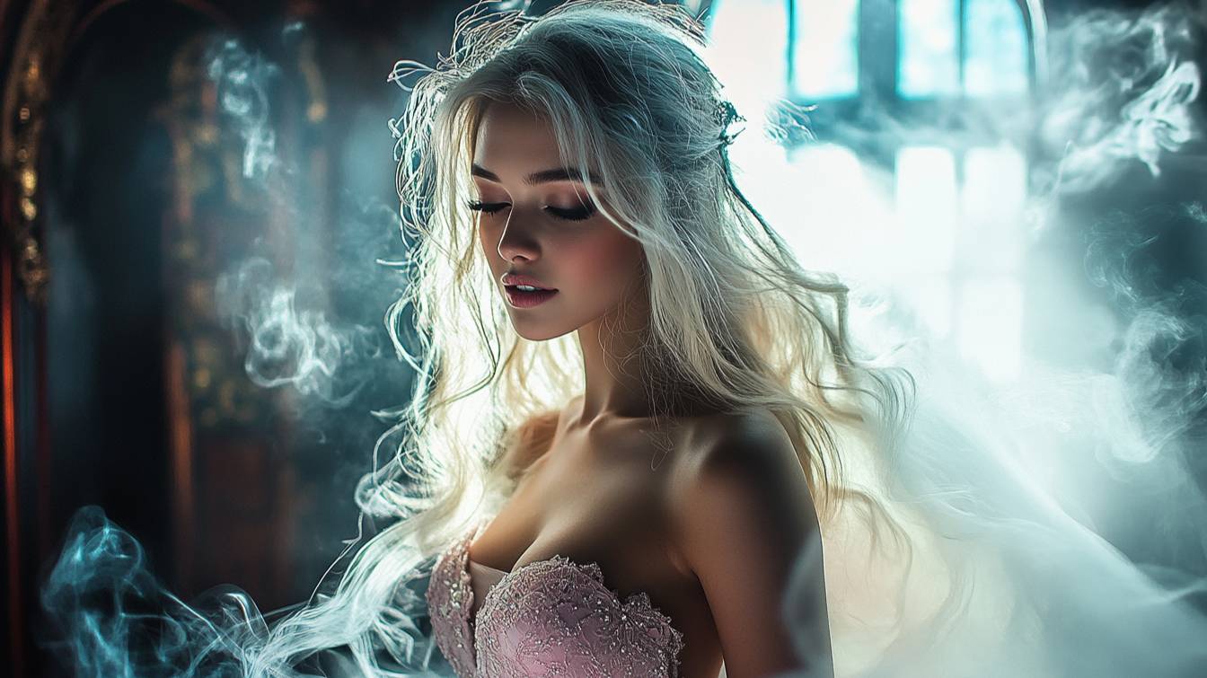 Фрейлина в розовом платье