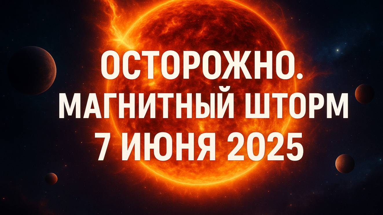 ОСТОРОЖНО. МАГНИТНЫЙ ШТОРМ 7 ИЮНЯ 2025!