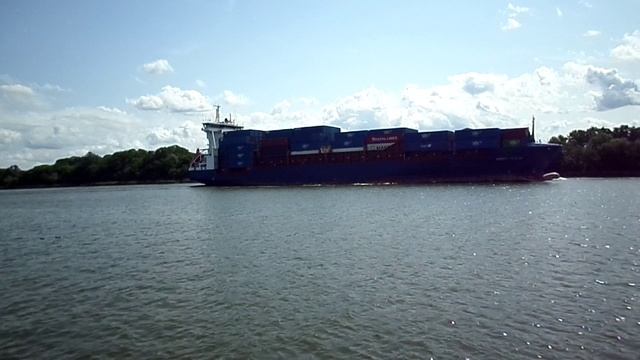 CONTAINER SHIP LEAVES PORT FOR BALTIC SEA