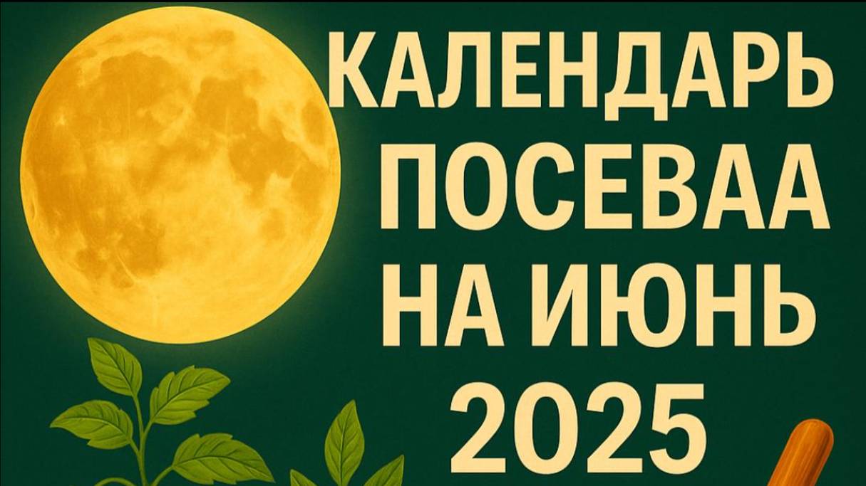 Лунный Посевной Календарь на Июнь 2025. Благоприятные Дни ПОСАДКИ
