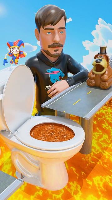 😱 OHIO MrBeast vs Bridge Jump through Toilet with Chocolate