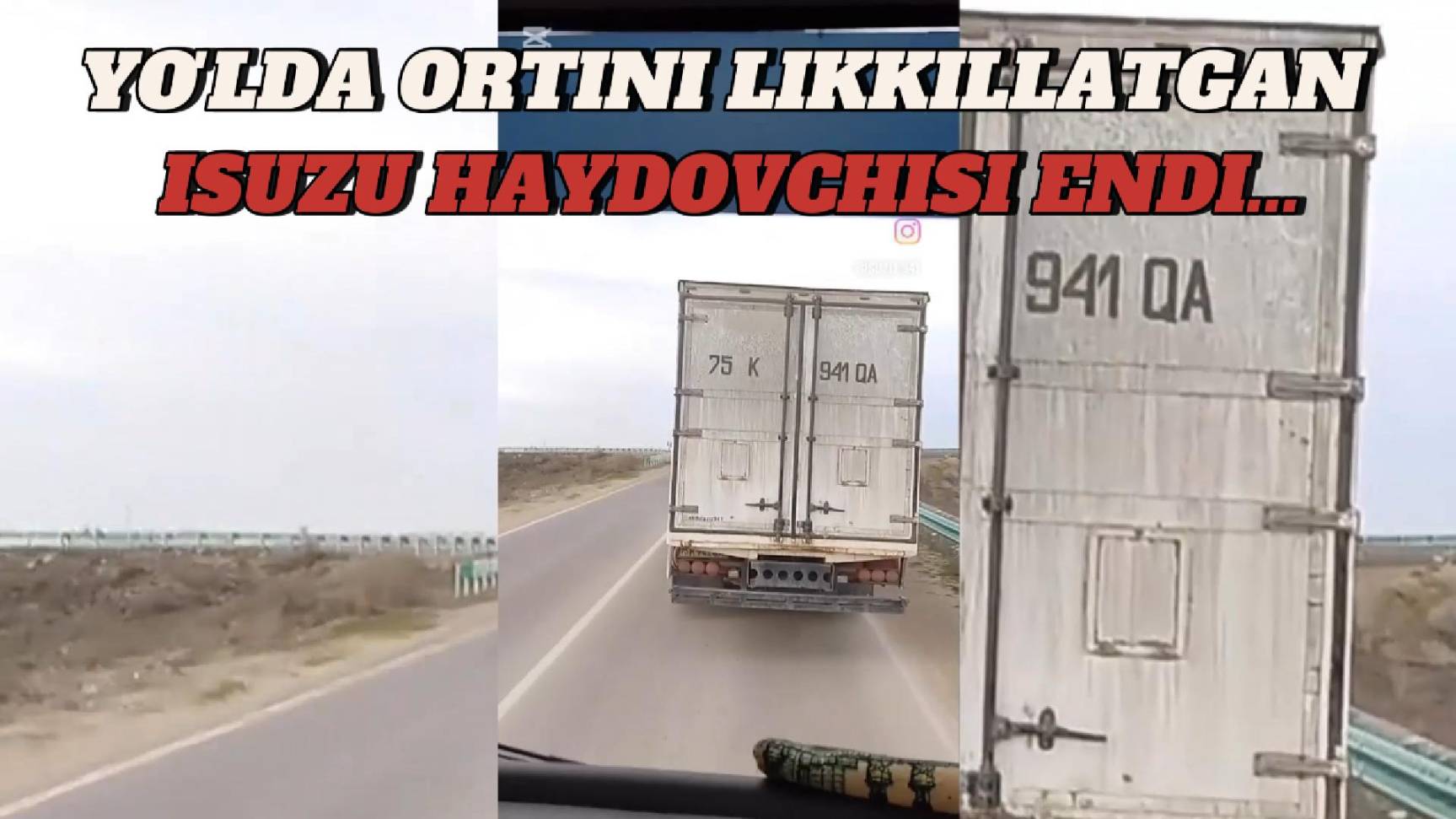 КАТТА ЙЎЛДА ОРТИНИ ЛИККИЛЛАТГАН ИСУЗУ ХАЙДОВЧИСИ АФСУСДА