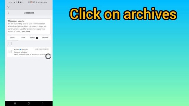 Как найти архивные сообщения в roblox