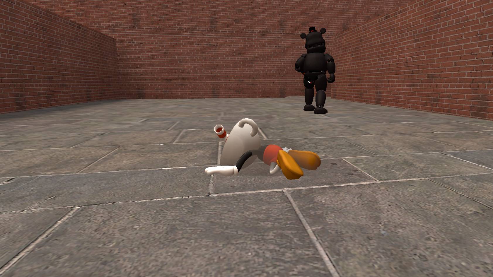 Убегаю и убиваю аниматроников в Garry's mod