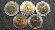 5 монет из серии КРАСНАЯ КНИГА выпущеные в 1993 году
