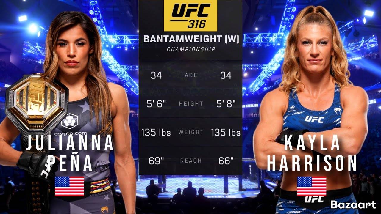 ДЖУЛИАННА ПЕНЬЯ ПРОТИВ КАЙЛЫ ХАРРИСОН ПОЛНЫЙ БОЙ UFC 316
