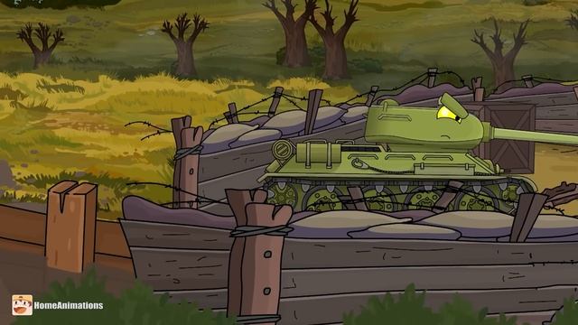 HomeAnimations – Мультики про танки  КВ-6 - Я НЕ БУДУ ВОЕВАТЬ ! - Мультики про танки