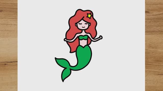 КАК НАРИСОВАТЬ РУСАЛКУ В СТИЛЕ КАВАИ - ЛЕГКО