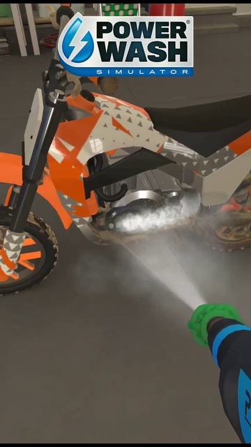 PowerWash Simulator: Отмыть кроссовый мотоцикл #3 (4K) #powerwashsimulator #powerwashgame  #shorts