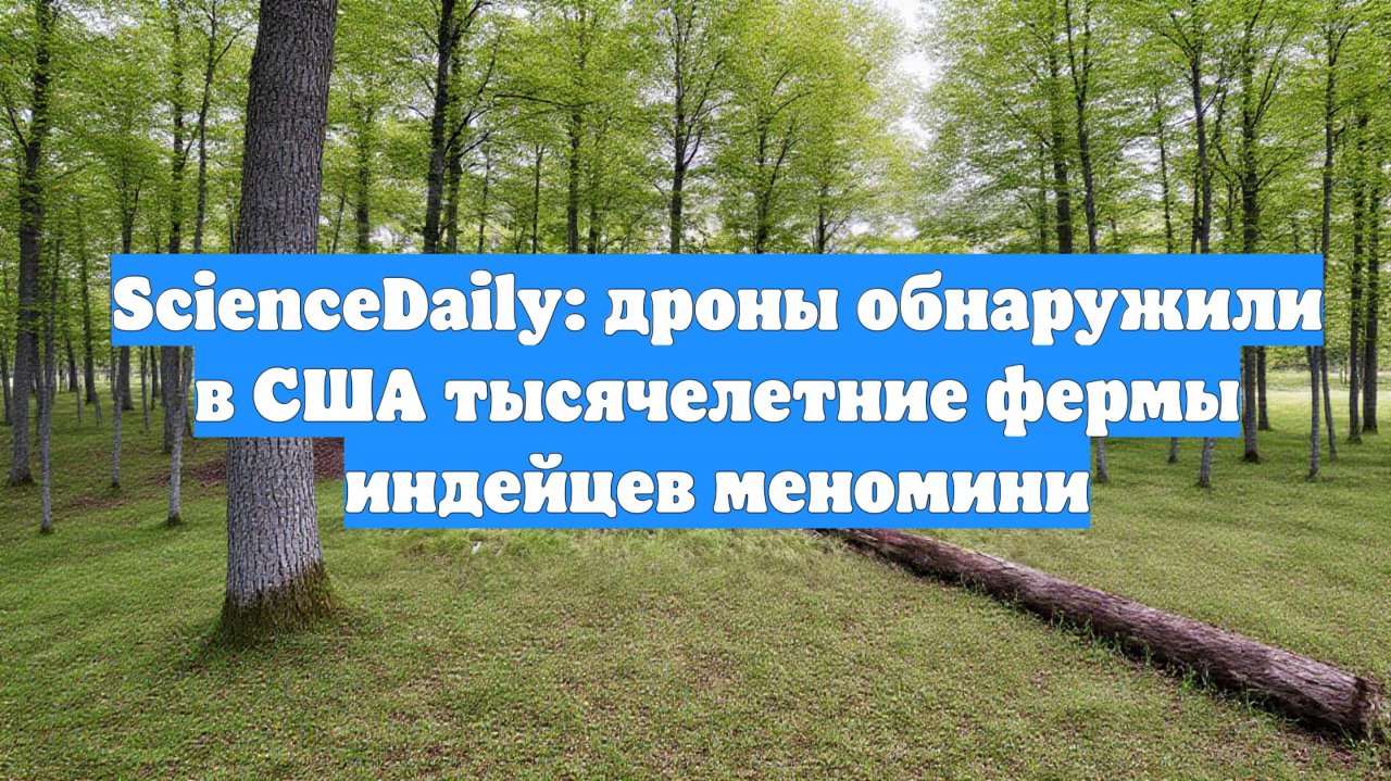 ScienceDaily: дроны обнаружили в США тысячелетние фермы индейцев меномини