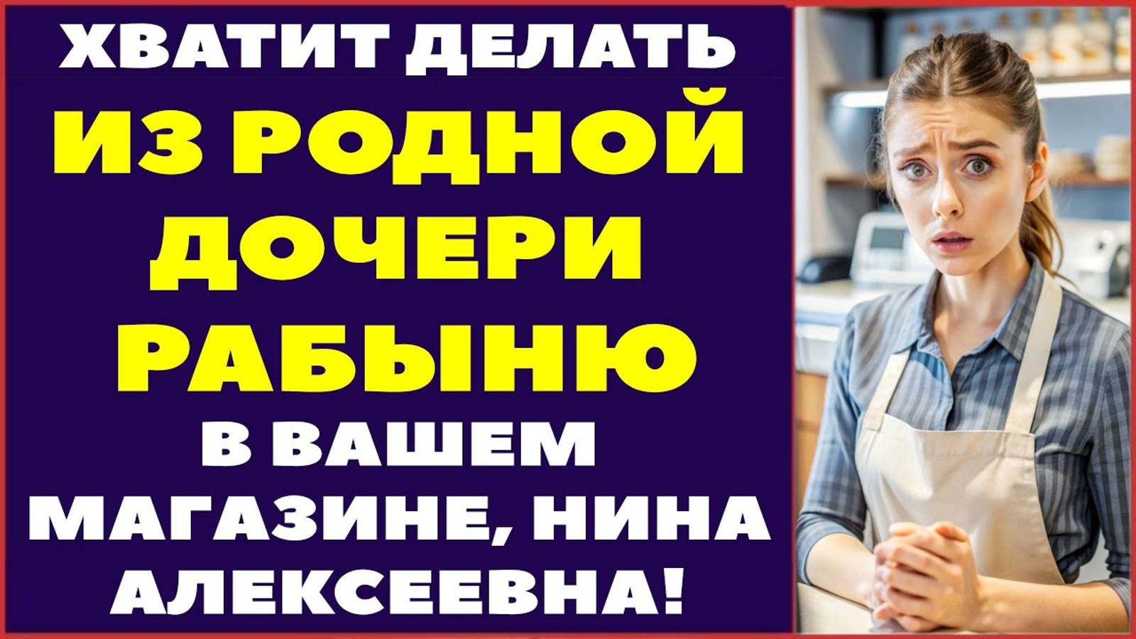 Злая мать. Хватит делать из родной дочери РАБЫНЮ в вашем магазине, Нина Алексеевна!