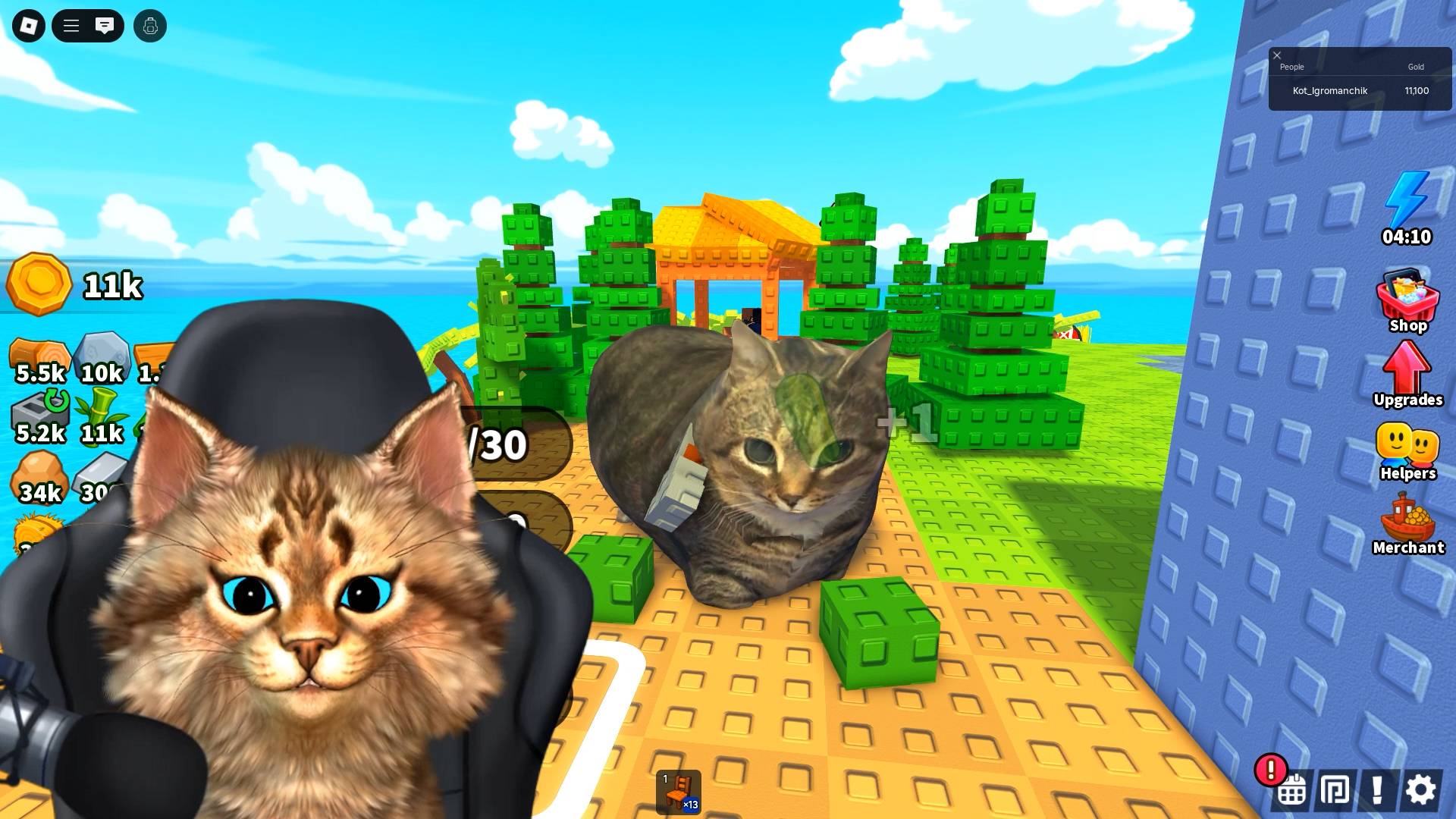 ИГРА - ПОСТОЙ СВОЙ ОСТРОВ в РОБЛОКС | 3 часть | ROBLOX Весёлый Кот