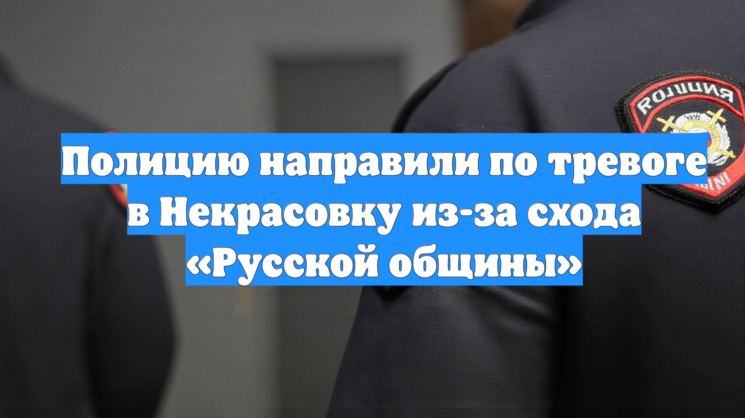 Полицию направили по тревоге в Некрасовку из-за схода «Русской общины»