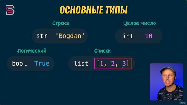 13. Основные типы в Python.