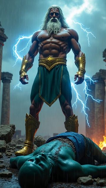 Zeus VS DC #dccomics #dc #zeus #flash #superman #marvel #avengers #ai #marvelcomics #battle