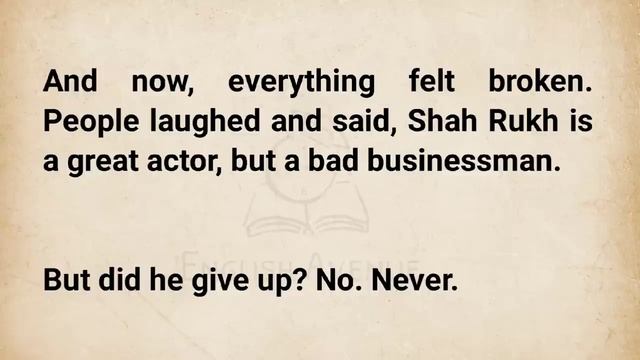 Shah Rukh Khan's Story   Learn English Through Story Level 2 🔥   English Listening Practice ✅️   SR