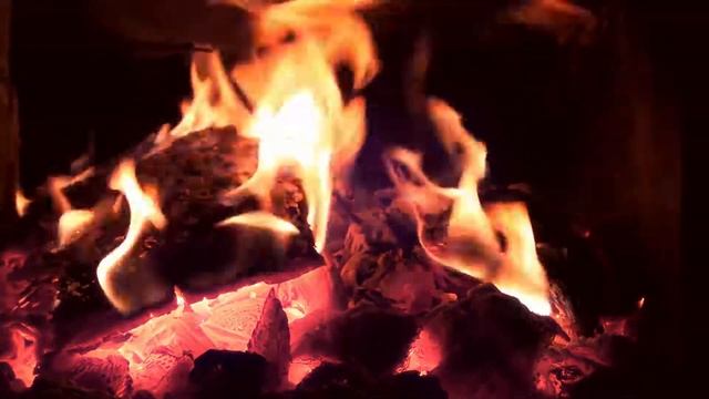 Fire burning in the fireplace - Relax Full HD 1080p - fire meditation