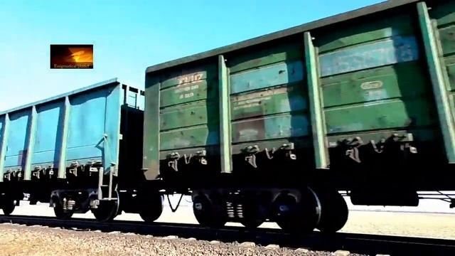 ТЭ33АС-2015 с грузовым поездом по Участку Долинская - Николаев. Перегон Новополтавка - Горожено.