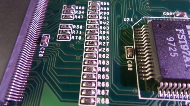 Free Full HD footage Moving the camera over the circuit board