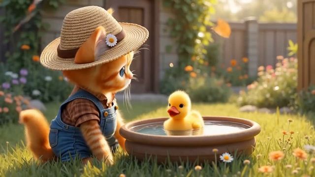 🌻Tiny Cat’s Lonely Day… and the Unexpected Friend Who Changed Everything 🥚