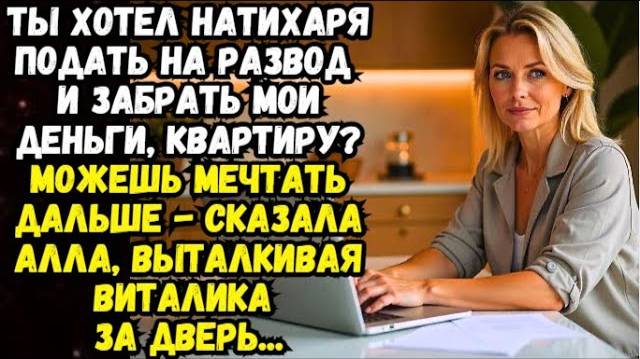 Истории из жизни. Ты хотел в тихаря подать на развод и забрать мои деньги, квартиру Аудио рассказы