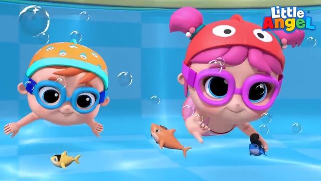Little Angel - Играем В Бассейне 🏐綠♀️💦   Развивающие Мультики Для Детей   Little Angel Русский