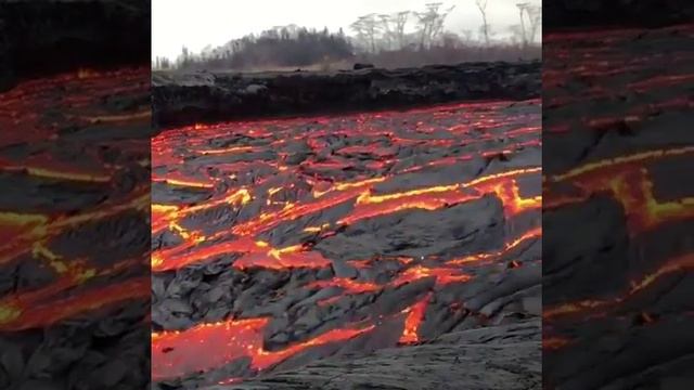 Поток лавы на Гавайях