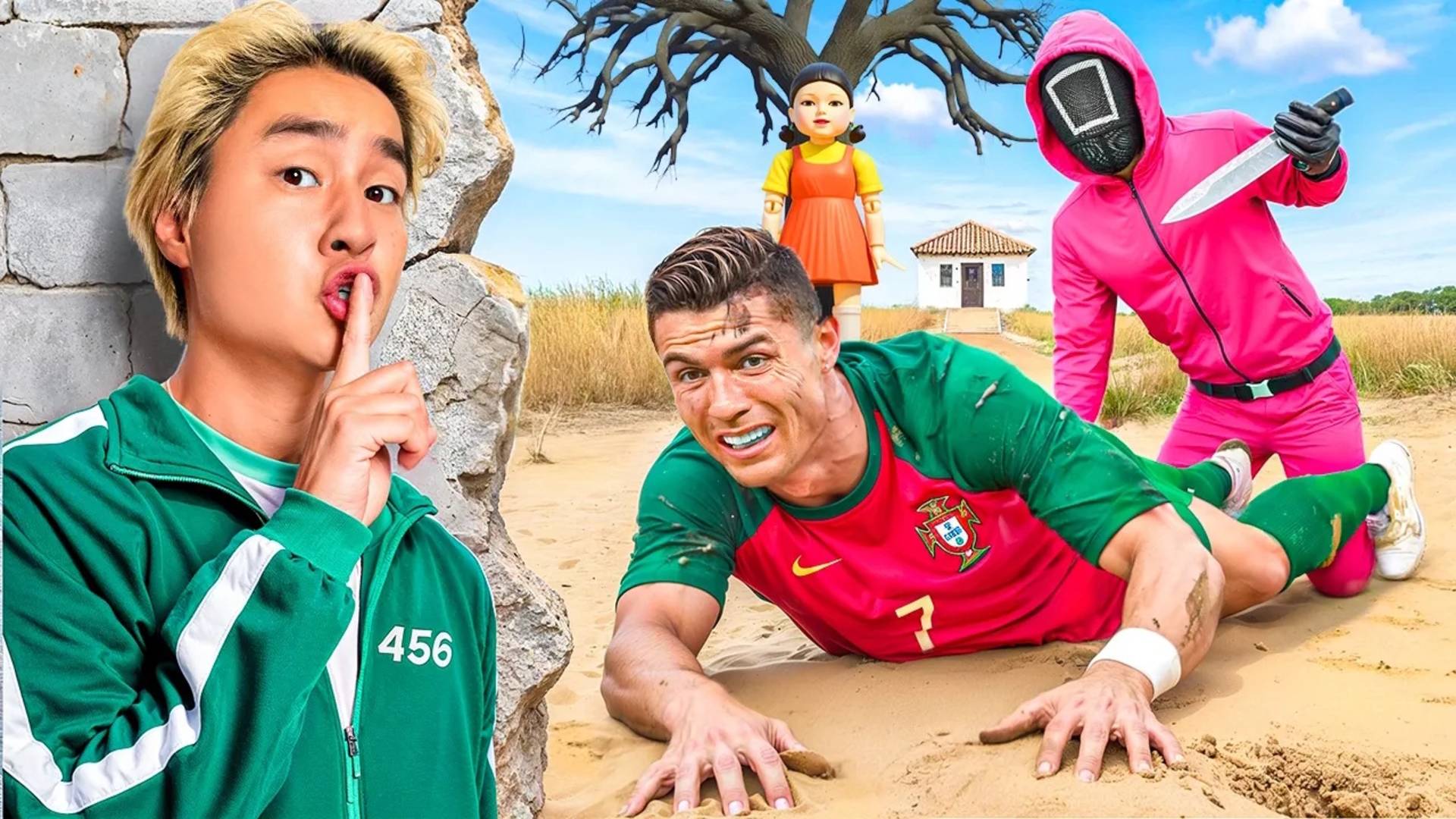 Я выжил в игре с кальмарами, чтобы спасти Роналду!