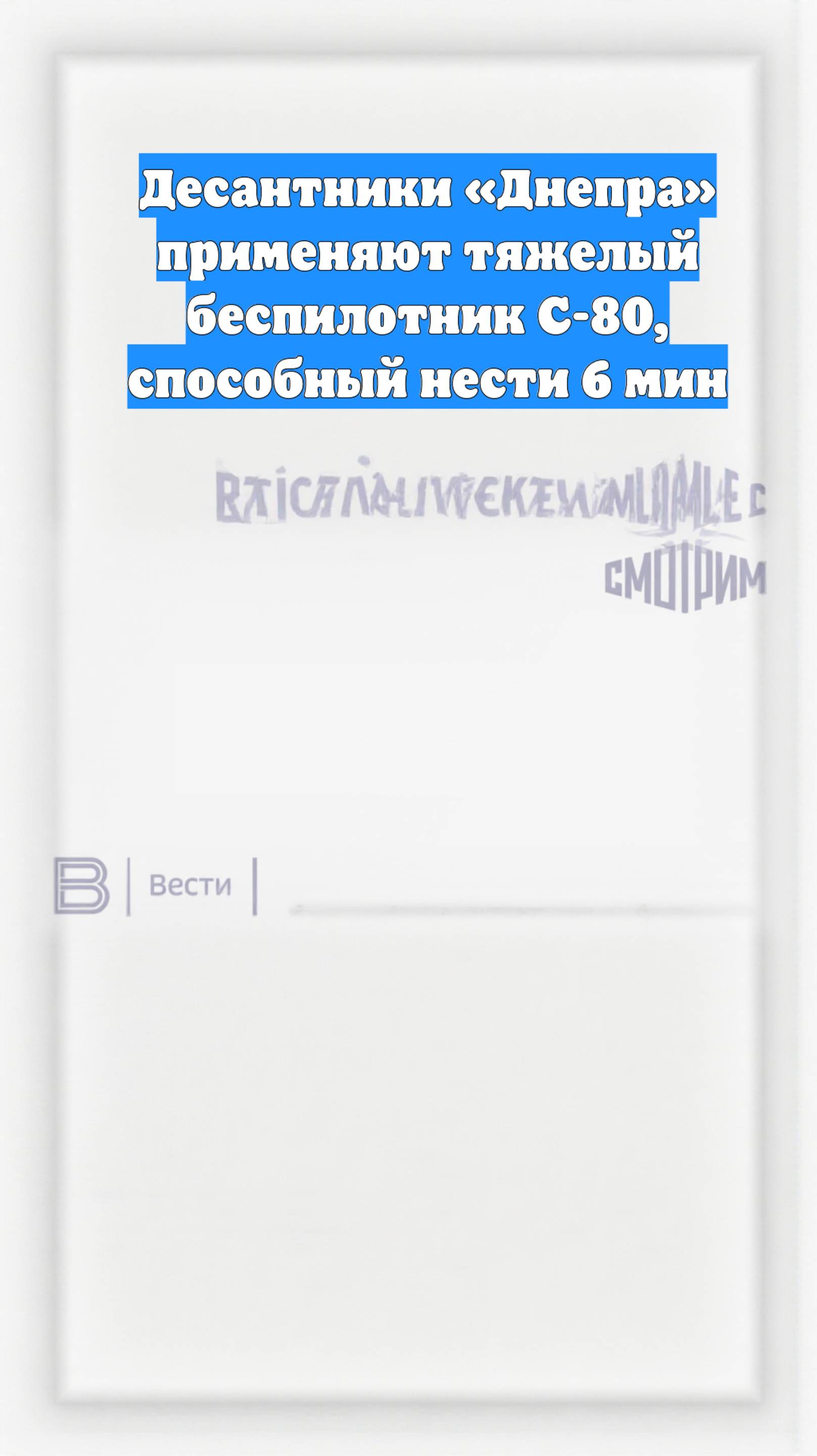 Десантники «Днепра» применяют тяжелый беспилотник С-80, способный нести 6 мин