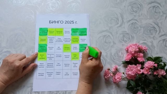 Бинго 2025. Отчёт Весны. Я 102.