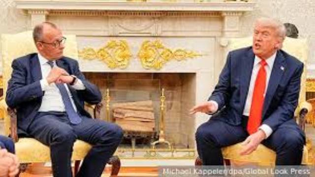 Дональд Трамп, Мерц, Маск и разбор с подписями