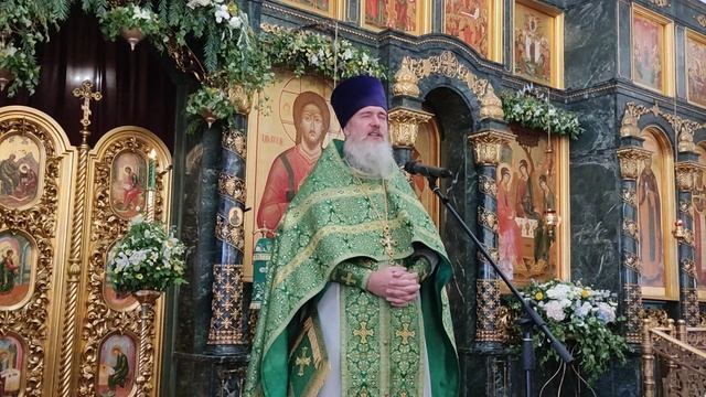 Проповедь прот. Сергия Алексеева за Божественной литургией в праздник Святой Троицы 08.06.2025