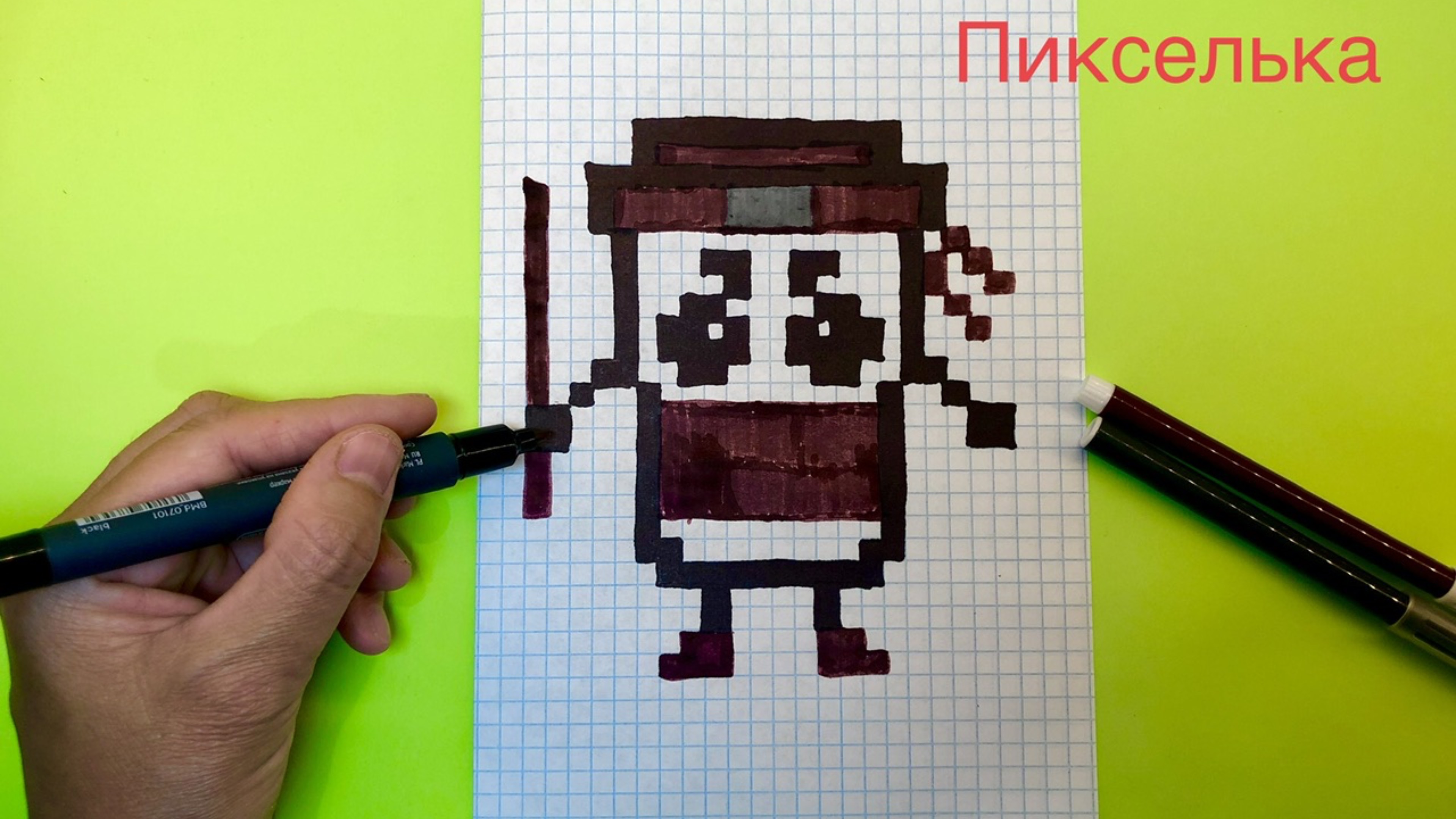 Как рисовать капучино-макасино по клеточкам ❤️ Рисунки по клеточкам #пикселька