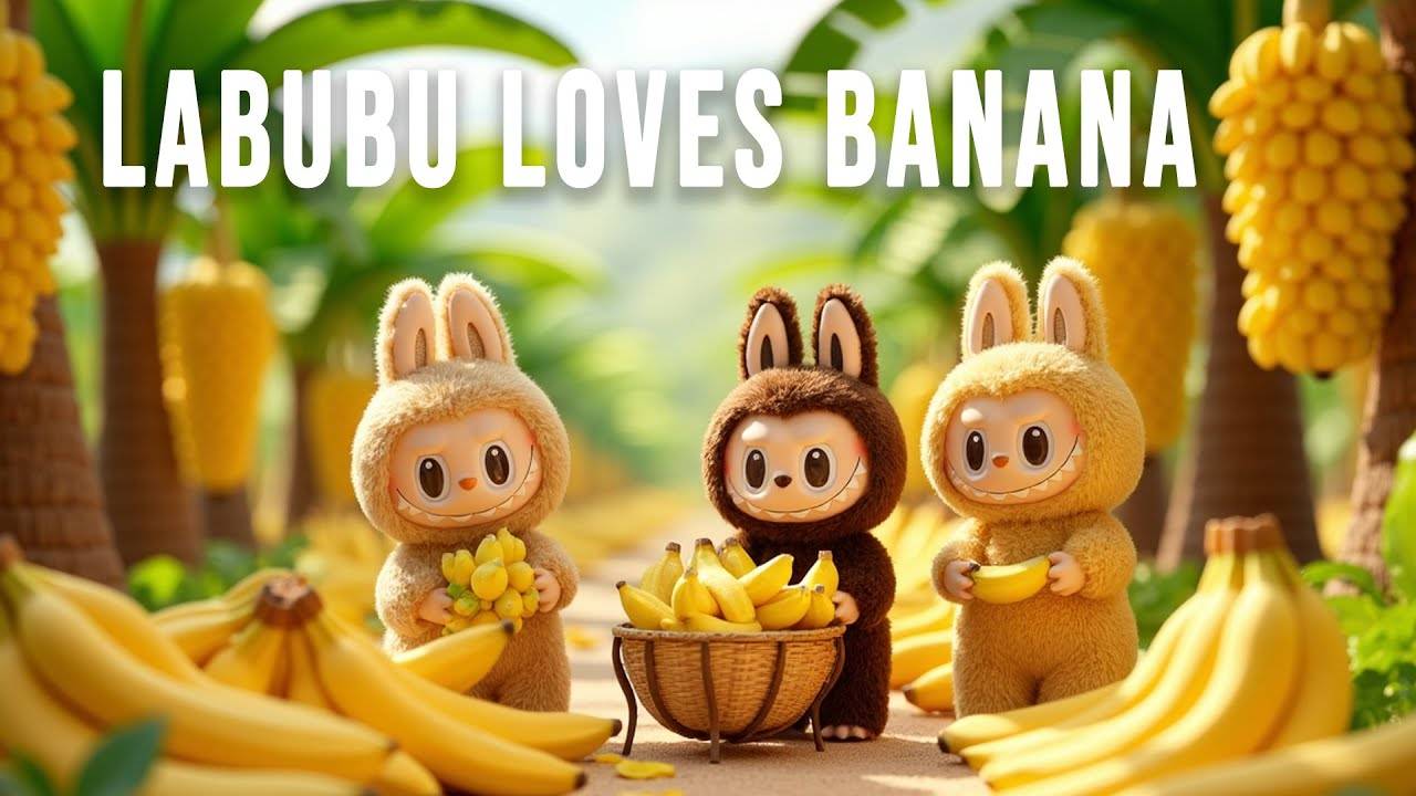 Лабубу любит бананы | Песня о еде | Детские песни и стишки  #labubu