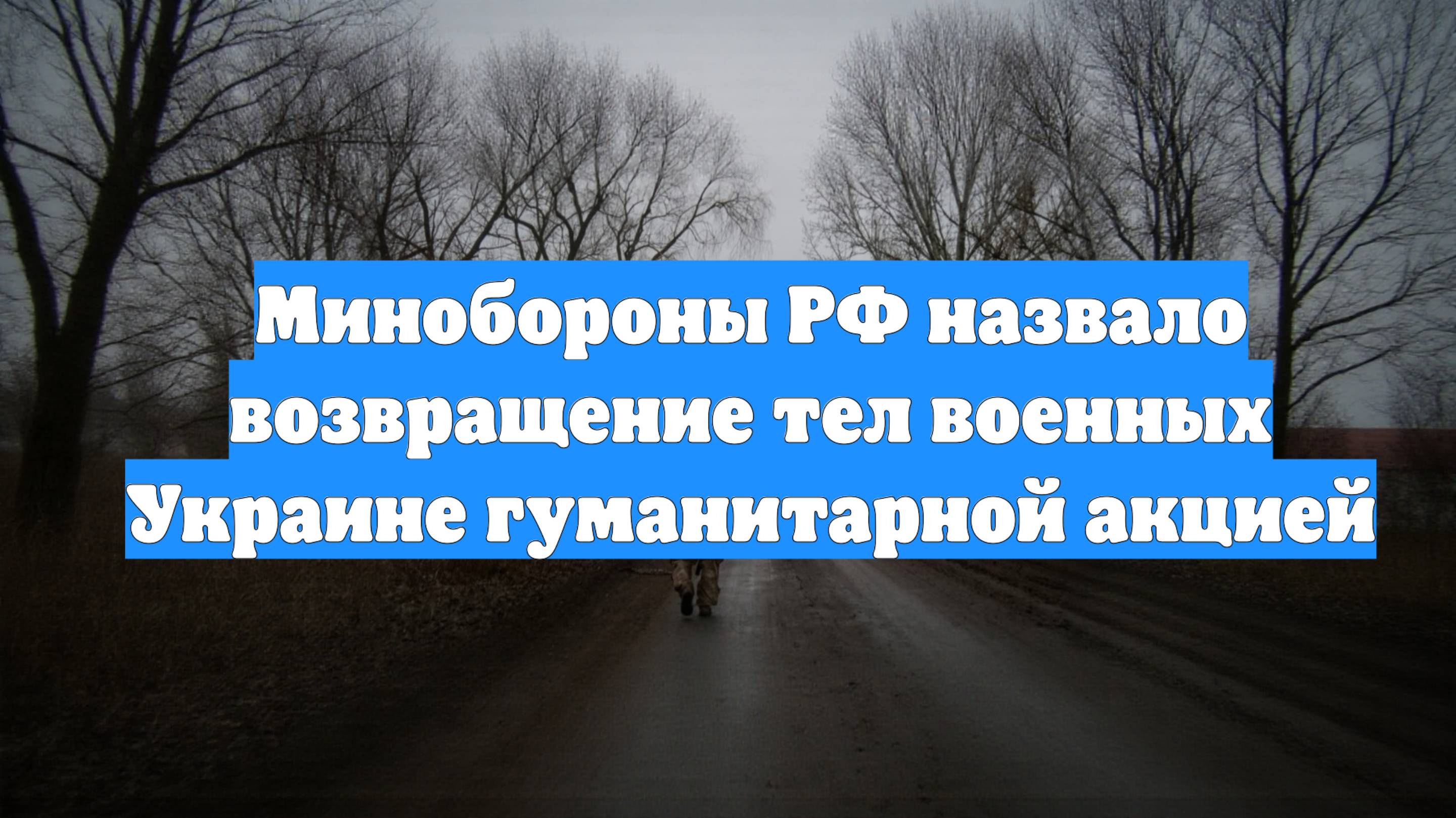 Минобороны РФ назвало возвращение тел военных Украине гуманитарной акцией