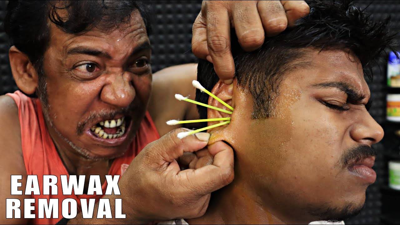 Ear Cleaning & Earwax Removal by Asim Barber ｜ Head Massage & Neck Cracking ｜ Ear Fingering ｜ ASMR