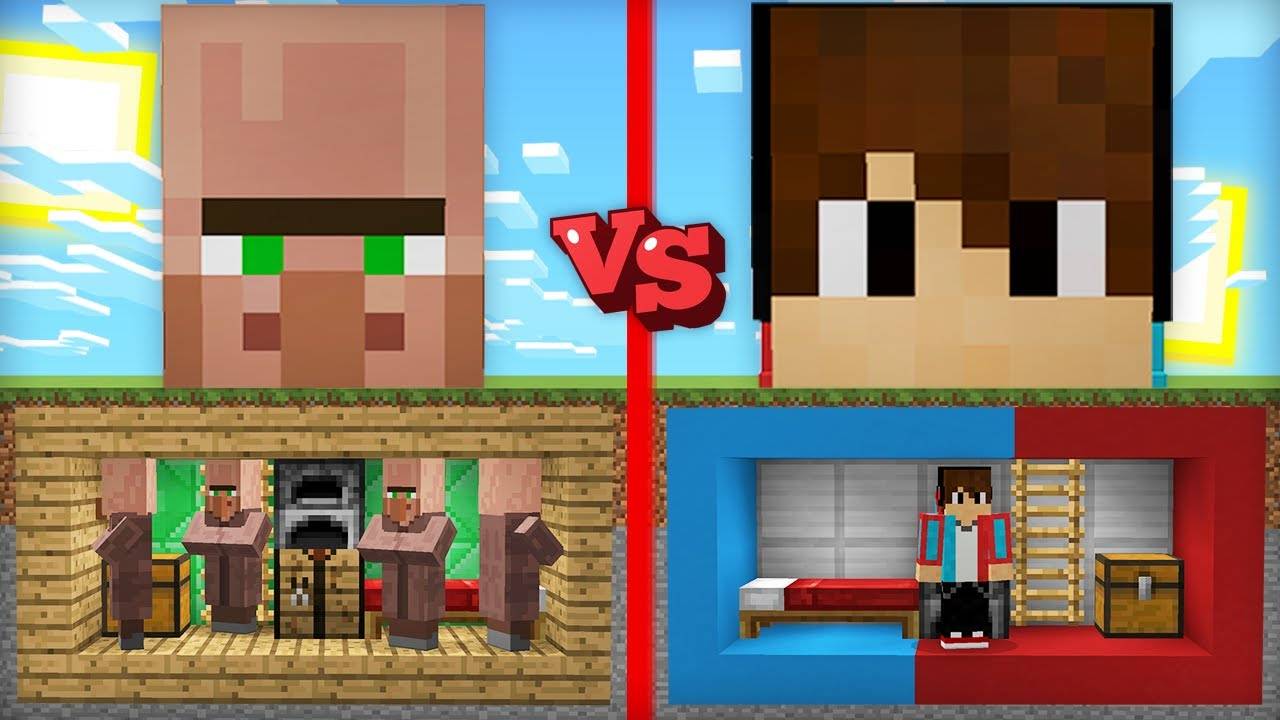 БУНКЕР КОМПОТА ПРОТИВ БУНКЕРА ЖИТЕЛЕЙ В МАЙНКРАФТ  Компот Minecraft