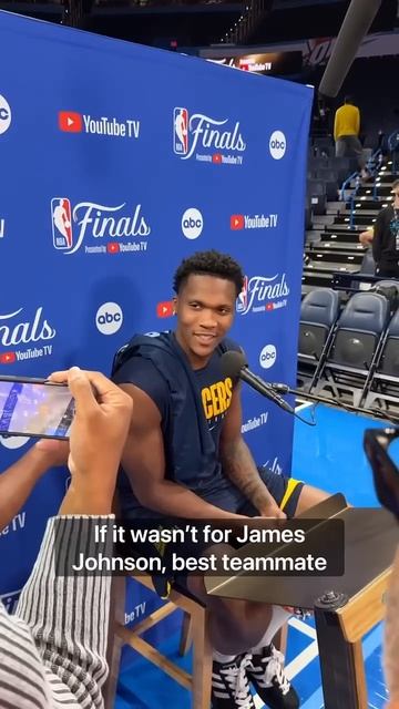 Benedict Mathurin giving James Johnson a well deserved shout out