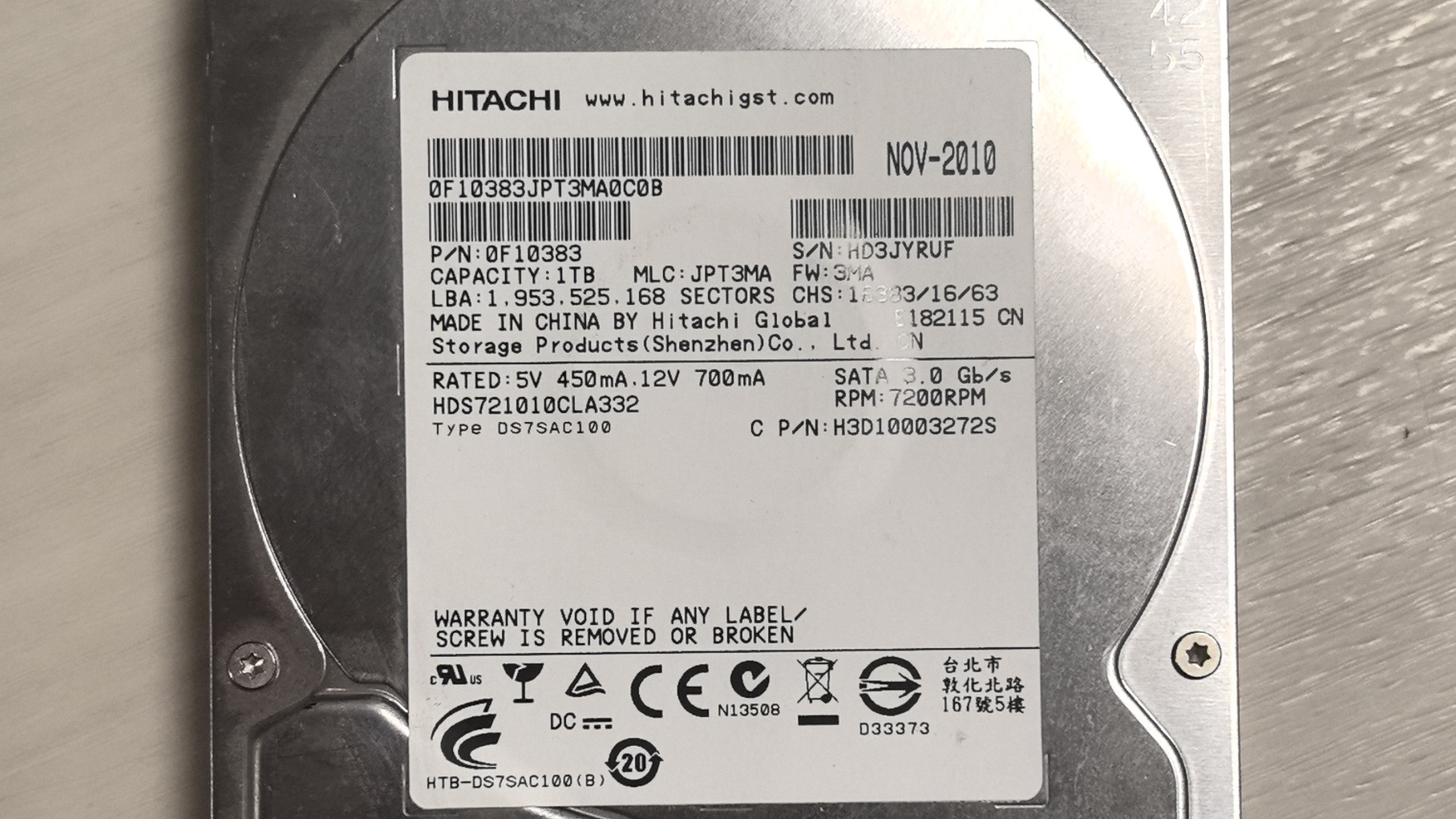Обзор на hdd жёсткий диск Hitachi 1tb