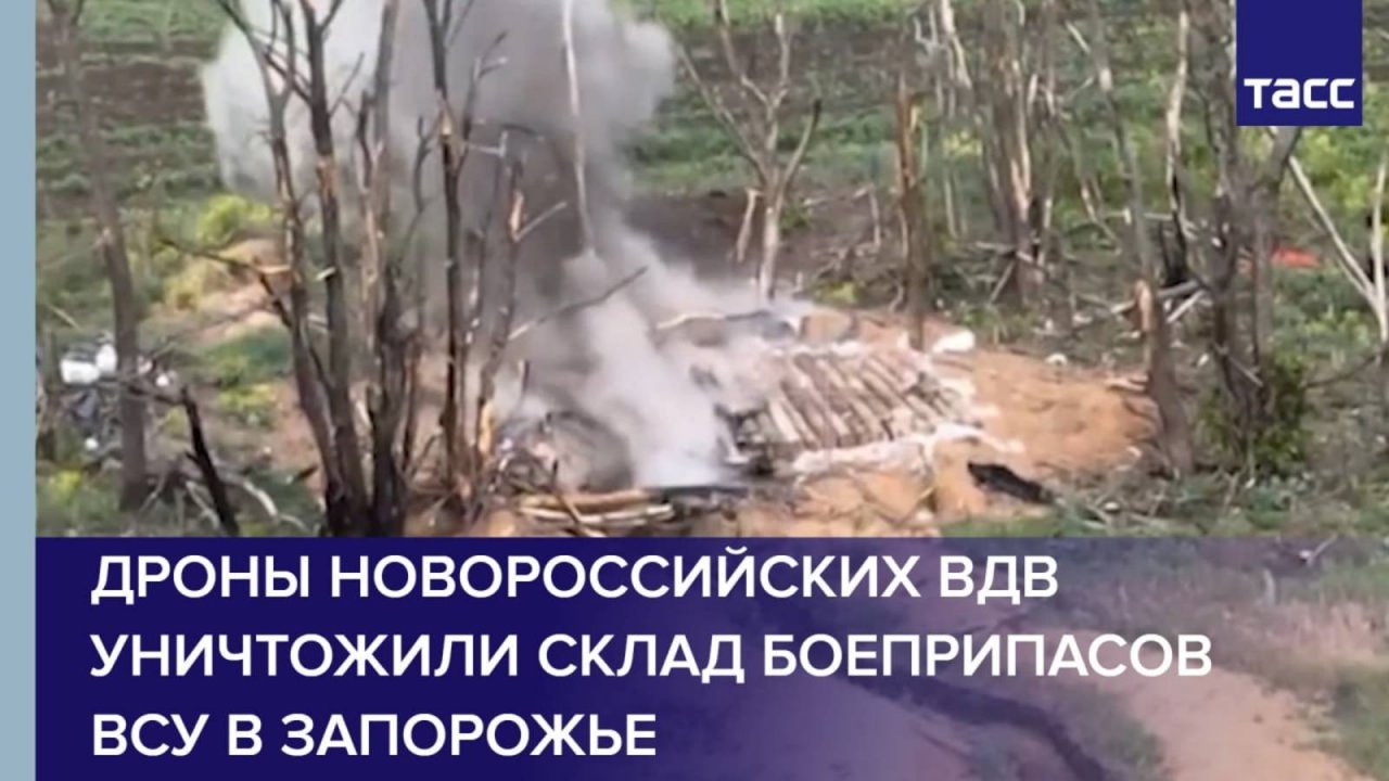 Дроны новороссийских ВДВ уничтожили склад боеприпасов ВСУ в Запорожье