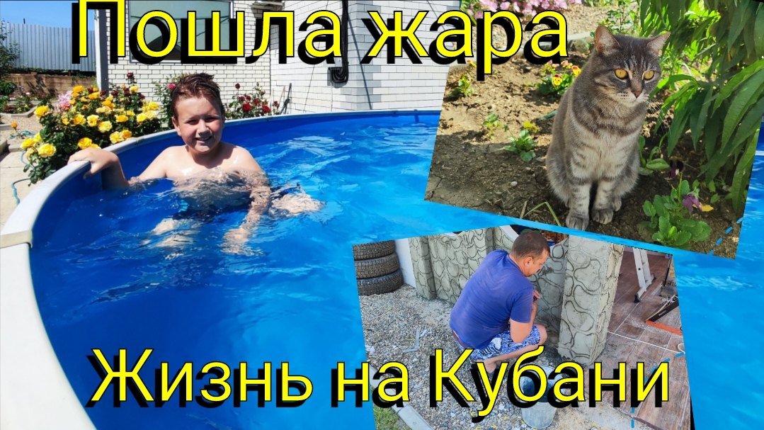 Пошла ЖАРА 🥵 Вот такая она, жизнь на Кубани 🌞 Только успевай 💪🏼
