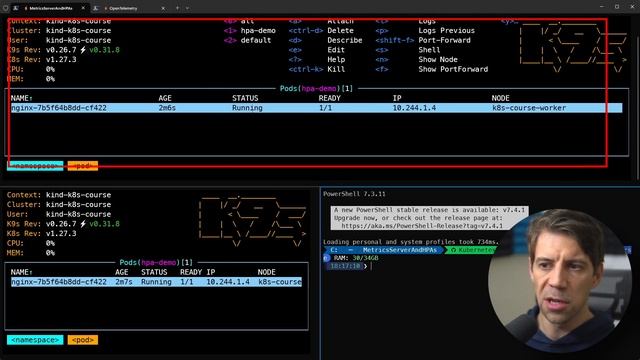 45. Metrics server and Horizontal Pod Autoscalers