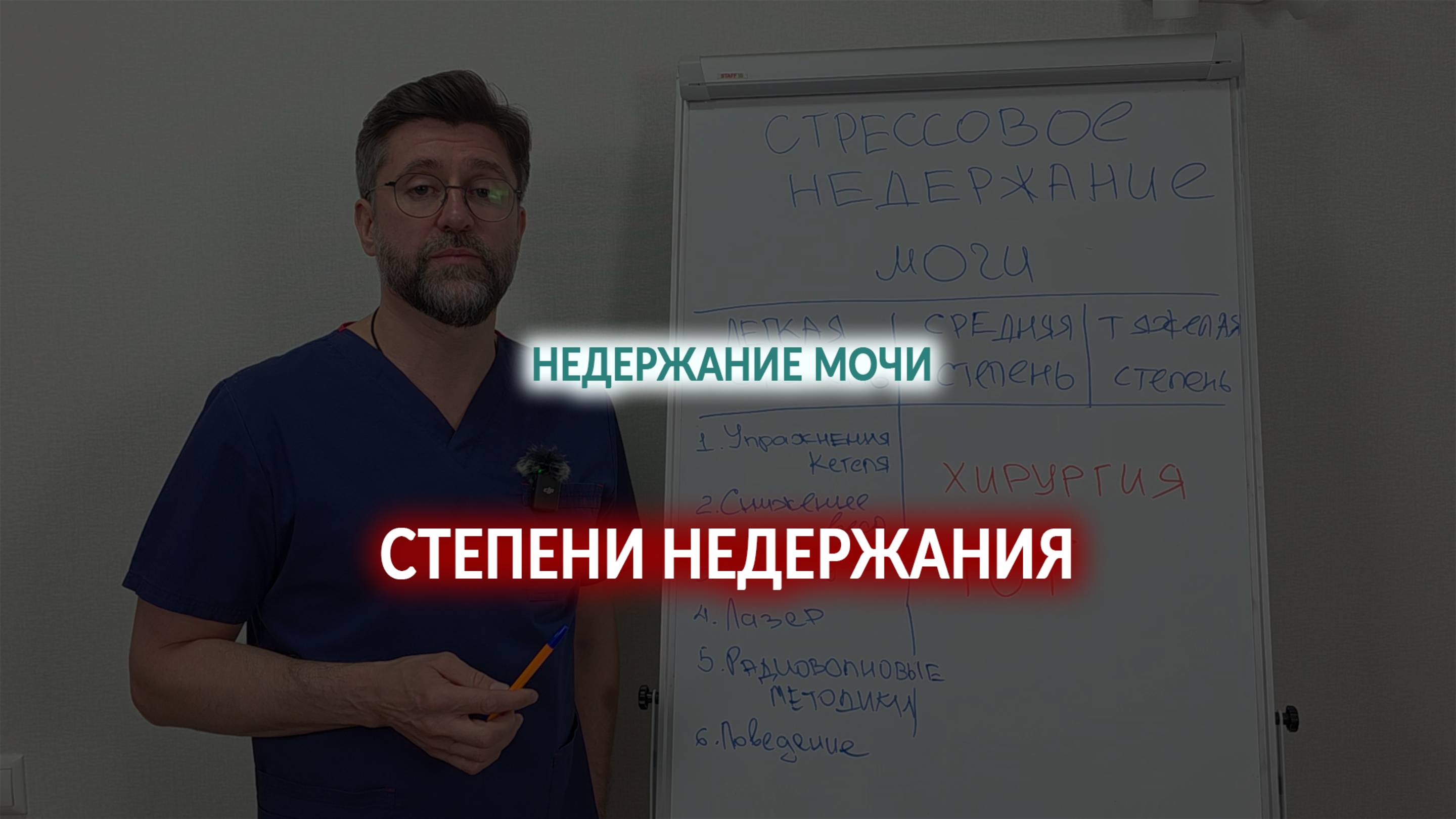 Степени стрессового недержания мочи