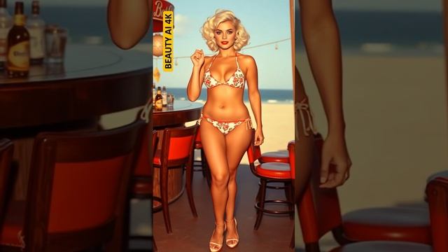 BEAUTY AI 4K. ⭐️The beauty of girls in the 1970s