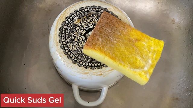 Убираем нагар с кастрюль, помощью Quick Suds gel