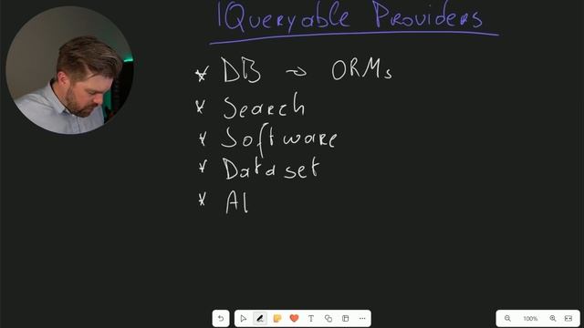 42. What can we write LINQ against