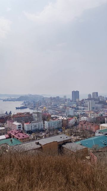 Владивосток. Орлиная сопка. Вид на бухту Золотой рог, Амурский залив, полуостров Эгершельд