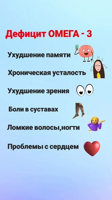 К чему приводит Дефицит Омега - 3!!!