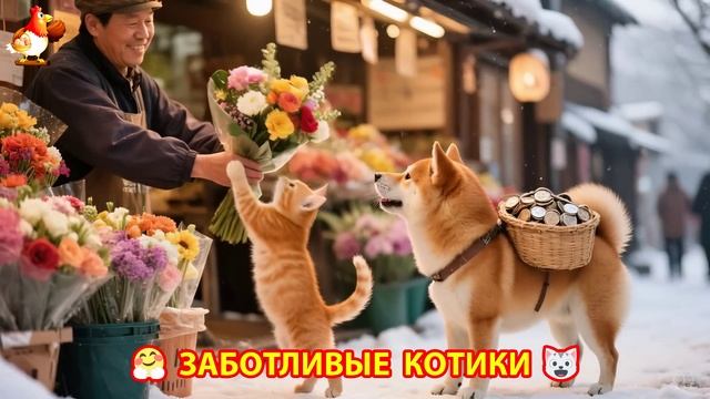 Заботливые котики спешат на помощь (58)
