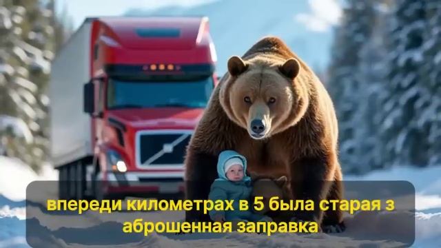 Медвежья семья преградила путь грузовику, водитель оцепенел, увидев, кого они оберегают!
